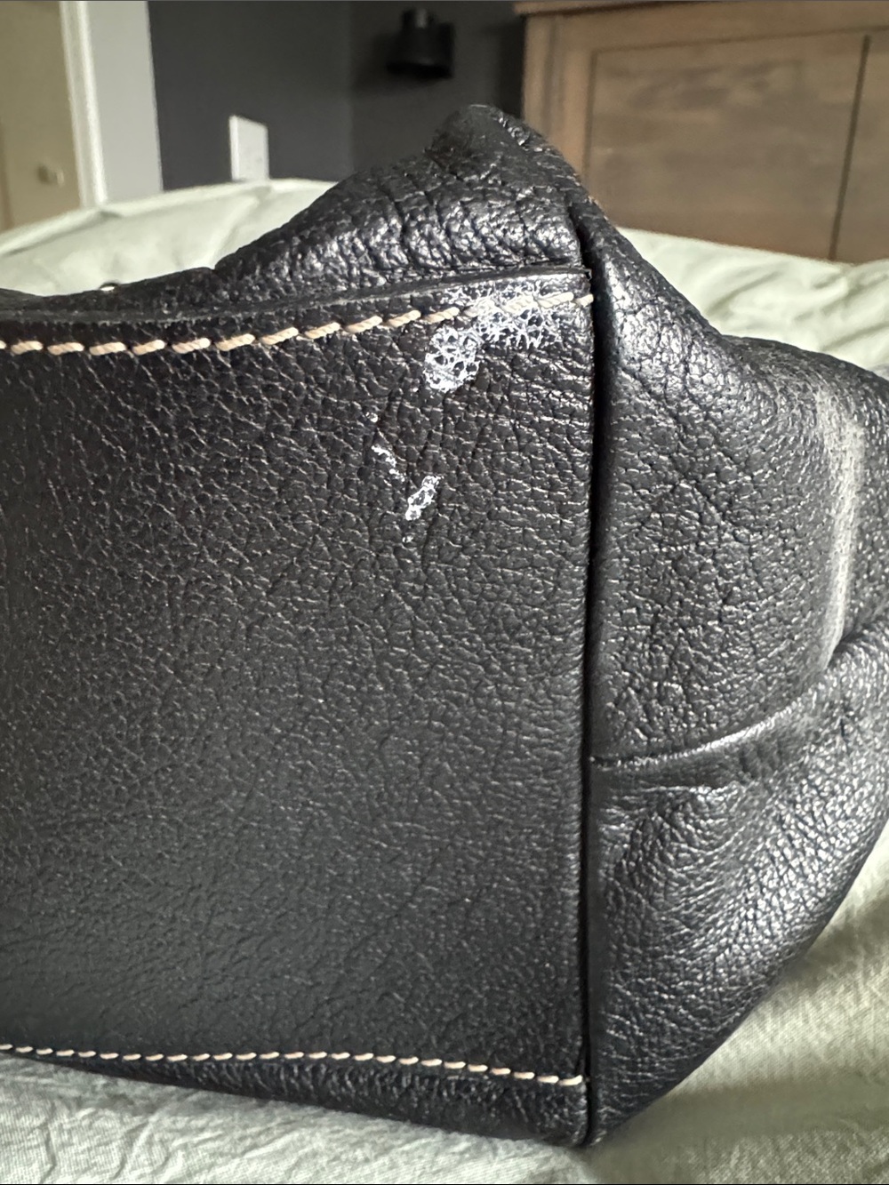 Dooney & Bourke Black Leather Zip Front Hobo Bag - Picture 5 of 7